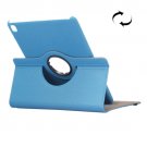 For iPad Pro 9.7" Blue Cloth Smart Cover Leather Case with Rotating Holder, Card Slots