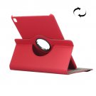 For iPad Pro 9.7" Red Cloth Smart Cover Leather Case with Rotating Holder, Card Slots
