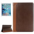 For iPad Pro 9.7" Coffee Polished Book Leather Case with Holder, Card Slots & Wallet
