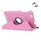 For Acer Iconia One 7 Pink Litchi Rotating Leather Case with 2 Gears Holder