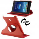 For ASUS Fonepad 7 Red Litchi Leather Case with Rotating Holder