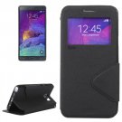 For Galaxy Note 5 Black Cross Flip Leather Case with Holder & Card Slot