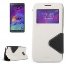 For Galaxy Note 5 White Cross Flip Leather Case with Holder & Card Slot