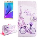 For Galaxy Note 5 Bicycle Diamond Leather Case with Holder, Wallet & Card Slots