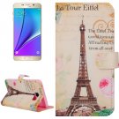 For Galaxy Note 5 Tour Eiffel Diamond Leather Case with Holder, Wallet & Card Slots