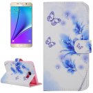 For Galaxy Note 5 Butterflies Diamond Leather Case with Holder, Wallet & Card Slots