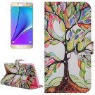 For Galaxy Note 5 Tree Diamond Leather Case with Holder, Wallet & Card Slots