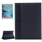For iPad Pro 9.7" Dark Blue Crocodile Binding Leather Case with Holder, Card Slots & Wallet