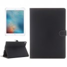 For iPad Pro 9.7" Black Vintage Style Horizontal Flip Leather Case with Holder