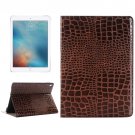 For iPad Pro 9.7" Brown Crocodile Flip Leather Case with Holder & Card Slots & Wallet