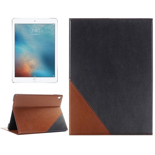 For iPad Pro 9.7" Grey Book Style Leather Case with Holder & Card Slots & Wallet