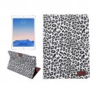 For iPad Pro 9.7" White Leopard Leather Smart Case with Holder, Card Slots & Wallet