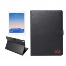 For iPad Pro 9.7" Black Crazy Horse Leather Smart Case with Holder, Card Slots & Wallet