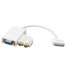 For iPad Dock Connector to VGA Adapter Connection Cable with Audio Output