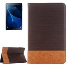 For Tab A 10.1/T580 Cross Texture Coffee Leather Case with Holder, Card Slots & Wallet