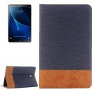For Tab A 10.1/T580 Cross Texture Blue Leather Case with Holder, Card Slots & Wallet