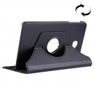 For Tab A 10.1/T580 Black Litchi Flip Leather Case with 360° Rotation Holder