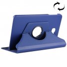 For Tab A 10.1/T580 Dark Blue Litchi Flip Leather Case with 360° Rotation Holder