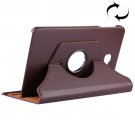 For Tab A 10.1/T580 Brown Litchi Flip Leather Case with 360° Rotation Holder