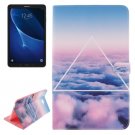 For Tab A 10.1/T580 Cloud Pattern Leather Case with Holder, Card Slots & Wallet