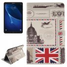 For Tab A 10.1/T580 UK Pattern Leather Case with Holder, Card Slots & Wallet