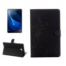 For Tab A 10.1 (2016) Black Butterlies Leather Case with Holder, Card Slots & Wallet