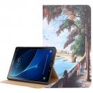 For Tab A 10.1 (2016) Brige Pattern Flip Leather Case with Holder