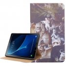 For Tab A 10.1 (2016) Animals Pattern Flip Leather Case with Holder