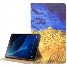 For Tab A 10.1 (2016) Wheat Field Pattern Flip Leather Case with Holder