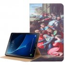 For Tab A 10.1 (2016) Admiral Pattern Flip Leather Case with Holder