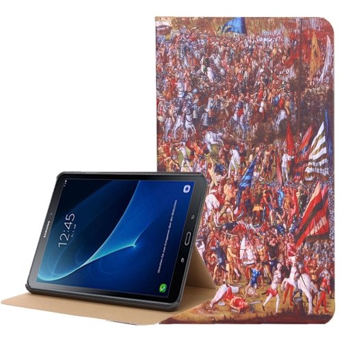 For Tab A 10.1 (2016) War Pattern Flip Leather Case with Holder