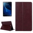 For Tab A 10.1 (2016) Coffee Cowhide Leather Case with Holder, Card Slots & Wallet