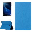 For Tab A 10.1 (2016) Blue Cowhide Leather Case with Holder, Card Slots & Wallet