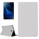 For Tab A 10.1 (2016) White Cowhide Leather Case with Holder, Card Slots & Wallet