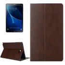 For Tab A 10.1 (2016) Brown Cowhide Leather Case with Holder, Card Slots & Wallet