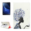 For Tab A 10.1/P580 Headwear Pattern Diamond Leather Case with Holder
