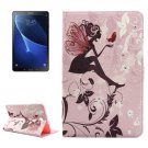 For Tab A 10.1/P580 Fairy 3 Pattern Diamond Leather Case with Holder