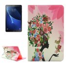For Tab A 10.1/P580 Headwear 2 Pattern Diamond Leather Case with Holder