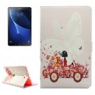 For Tab A 10.1/P580 Driving Girl Pattern Diamond Leather Case with Holder