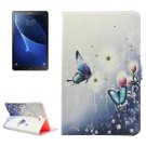 For Tab A 10.1/T580 Butterflies Pattern Diamond Leather Case with Holder