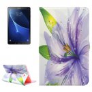 For Tab A 10.1/T580 Flower Pattern Diamond Leather Case with Holder
