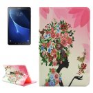 For Tab A 10.1/T580 Headwear 2 Pattern Diamond Leather Case with Holder