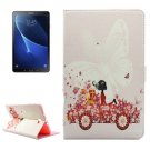 For Tab A 10.1/T580 Driving Girl Pattern Diamond Leather Case with Holder