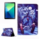 For Tab A 10.1/P580 Wolves Pattern Leather Case with Holder, Card Slots & Wallet