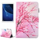 For Tab A 10.1/T580 Blossom Pattern Flip Leather Case with Holder & Card/Pen Slots