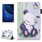 For Tab A 10.1/T580 Panda Pattern Flip Leather Case with Holder & Card/Pen Slots