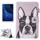 For Tab A 10.1/T580 Bulldog Pattern Flip Leather Case with Holder & Card/Pen Slots