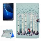 For Tab A 10.1/T580/85 Forest Fox Pattern Flip Leather Case with Holder, Card Slots & Wallet