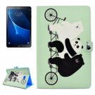 For Tab A 10.1/T580/85 Cute Bear Pattern Flip Leather Case with Holder, Card Slots & Wallet