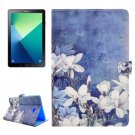 For Tab A 10.1/P580 Flowers Pattern Flip Leather Case with Holder, Card Slots & Wallet